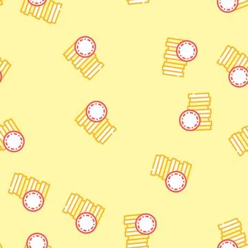 Stack money gold vector seamless pattern 스톡 일러스트