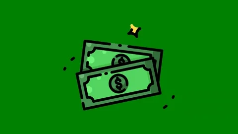 Stack money green background pile screen dollar green screen animated chromakey Stock Footage 314063857