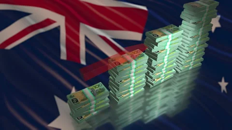 Stack of money growth chart animation Stock-Footage 220774976