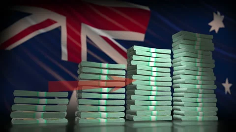 Stack of money growth chart animation Stock Footage 220775249