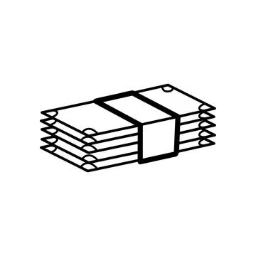 Stack of money icon. Finance vector stock illustration isolated on white back Stock Illustration