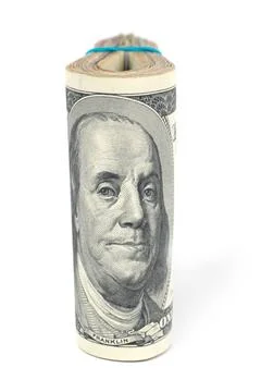 Stack of money Stack of money- cash of US dollars with Benjamin Franklin i... Stock Photos