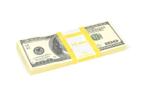 Stack of money Stack of money- cash of US dollars isolated on white backgr... Stock Photos