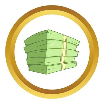 Stack of money vector icon Stock Illustration