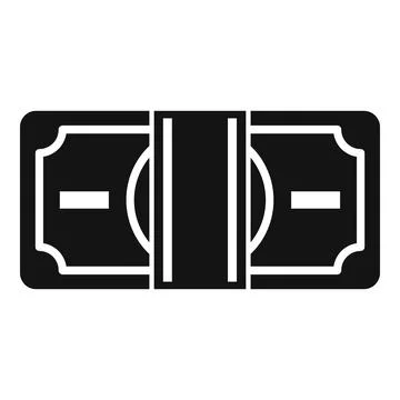 Stack of money wrapped with bank label, savings and investment concept Stockillustratie