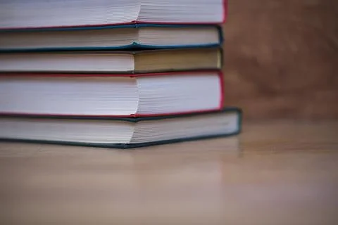 Stack Of Multi-Colored Books Stock Photos