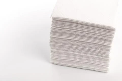 A stack of napkins  on white background - Image 스톡 사진