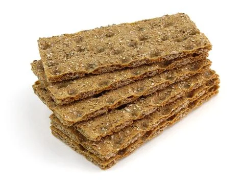 Stack of natural crispbread. Stock-Fotos