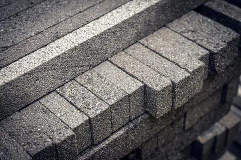 Stack  of natural stone bricks Stock Photos