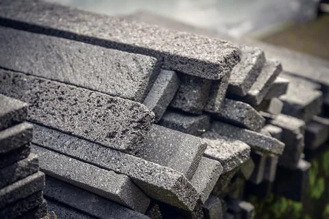 Stack  of natural stone bricks Stock Photos