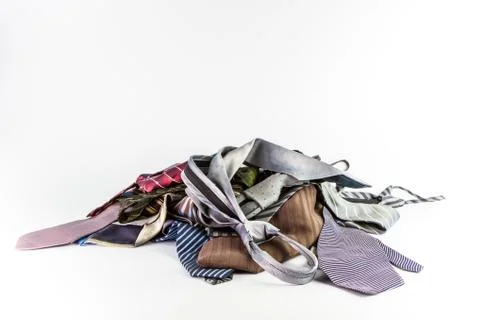 Stack of neckties Stock Photos