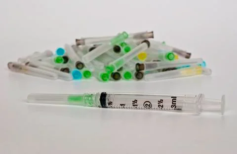A stack of needles Stock Photos