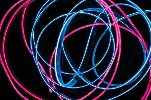 Stack of neon light tubes Foto stock