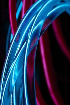 Stack of neon light tubes 스톡 사진