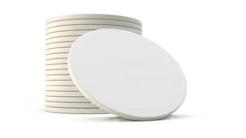 Stack of new beer coasters 스톡 일러스트