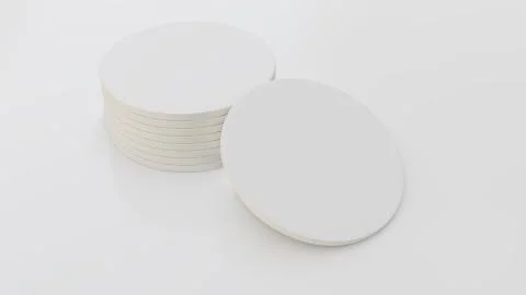 Stack of new beer coasters 스톡 일러스트