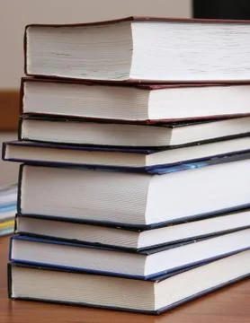 Stack of new books Stock Photos