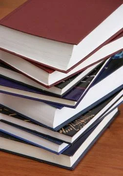 Stack of new books Stock Photos