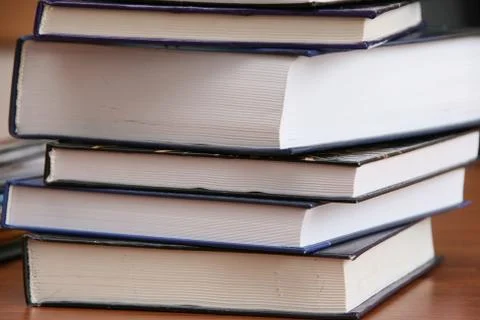 Stack of new books Stock Photos