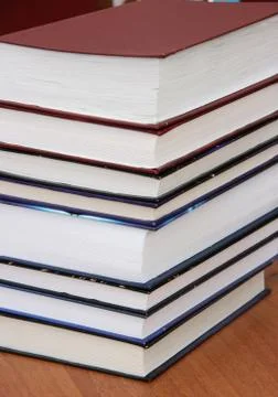 Stack of new books Stock Photos
