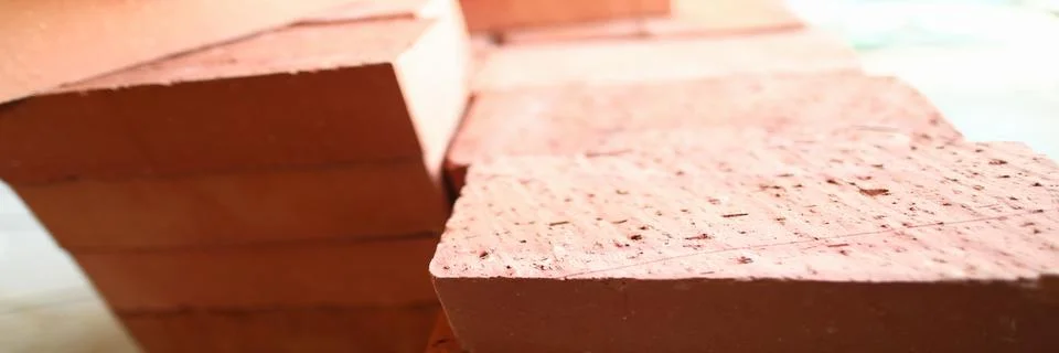 Stack of new bricks Stock Photos