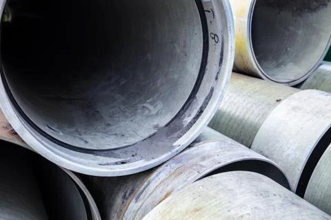 Stack of new industrial pipes Stock Photos