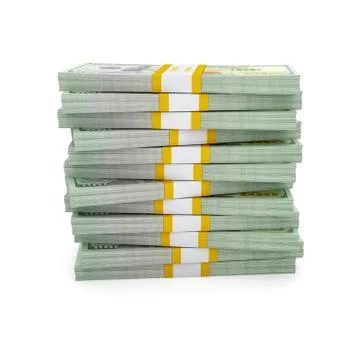 Stack of new US dollars 2013 edition bills Stock-Illustration