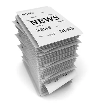 Stack of news papers Stock Illustration