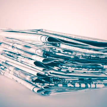 Stack of newspaper Stock Photos