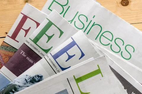 Stack of newspaper Stock Photos