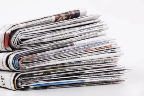 Stack of newspaper Stock Photos