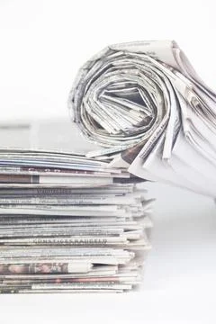 Stack of newspaper Stock Photos