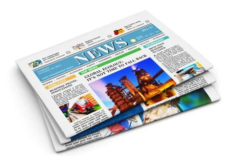 Stack of newspapers Illustrazione stock