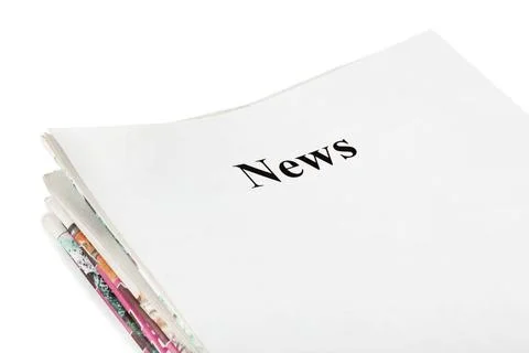 Stack of newspapers News Stack of newspapers News isolated on white backgr... 库存照片