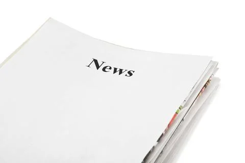 Stack of newspapers News Stack of newspapers News isolated on white backgr... 스톡 사진