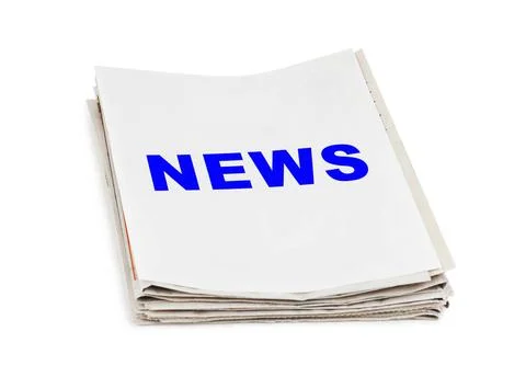 Stack of newspapers News Stack of newspapers News isolated on white backgr... 스톡 사진