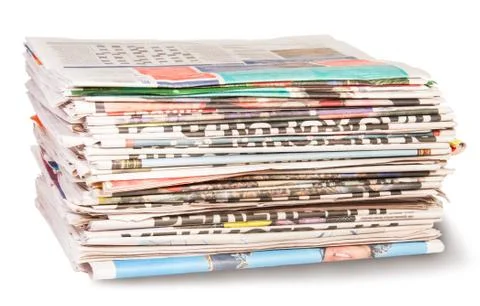 Stack of newspapers Stock Photos