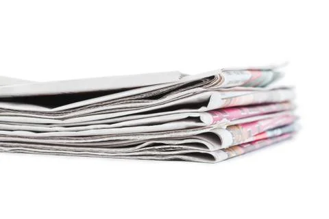 Stack of newspapers Stock Photos