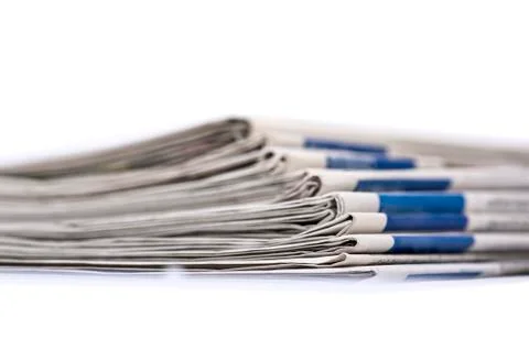 Stack of newspapers Foto stock