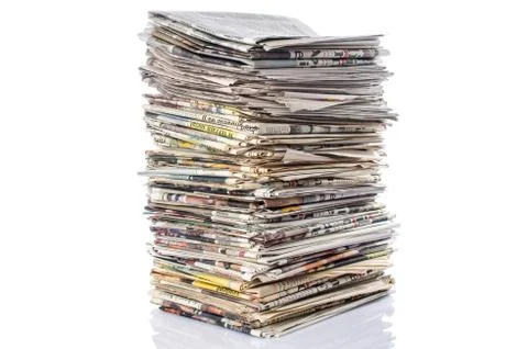 Stack of newspapers 库存照片