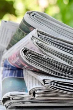 Stack of newspapers Stock Photos