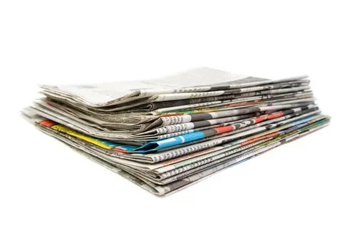 Stack of newspapers Stock Photos