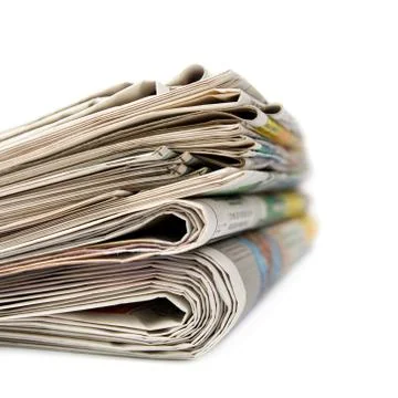 Stack of newspapers. Stock Photos