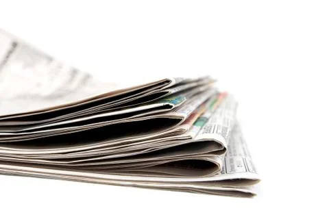 Stack of newspapers. Stock Photos