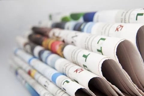 Stack of newspapers Stock Photos