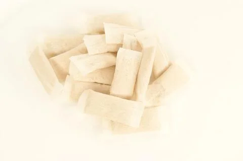 A stack of nicotine pads on a white background Foto stock