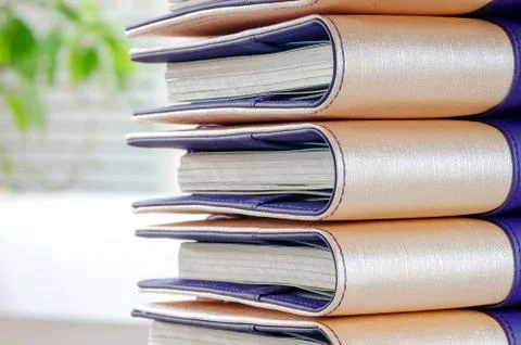 Stack of note book Stock Photos