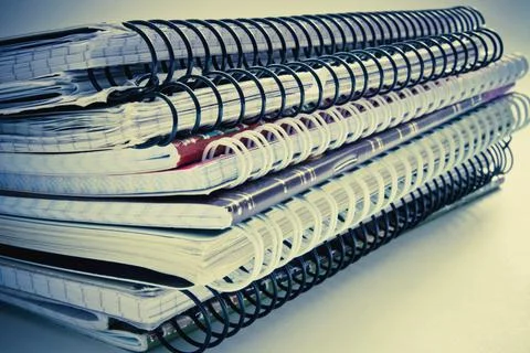 Stack of notebooks Stock Photos
