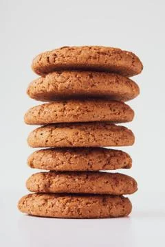 A stack of oatmeal cookies Stock Photos