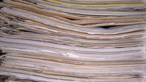 Stack office document report paper, bureaucracy business concept Stock-Footage 171099288